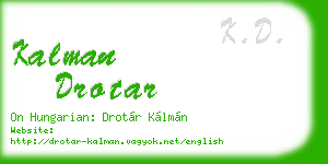 kalman drotar business card