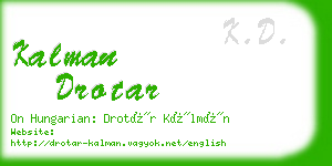 kalman drotar business card